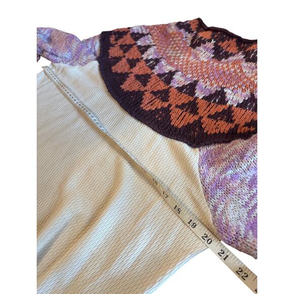 Free People Swit the Small Stuff Thermal Sweater Womens Size Large - Picture 5 of 11